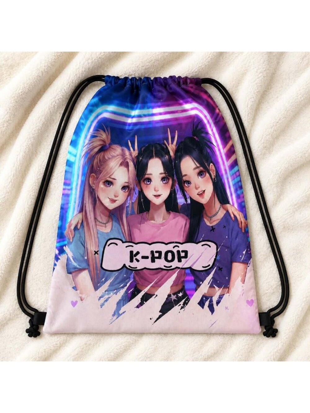 K-Pop Drawstring Bag
